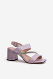 Elegant Eco Leather Women's Sandals with Sparkling Detail