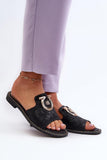 Elegant Gold-Decorated Flip-Flops for Women