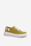 Stylish Eco Leather Women's Sneakers with Memory Foam Insole