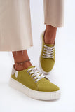Stylish Eco Leather Women's Sneakers with Memory Foam Insole