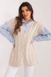 Elegant Unbuttoned Sweater with Heart Neckline and Contrast Sleeves