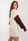 Elegant Unbuttoned Sweater with Heart Neckline and Long Sleeves