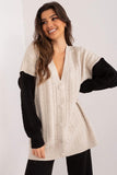 Elegant Unbuttoned Sweater with Heart Neckline & Long Sleeves