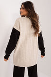 Elegant Unbuttoned Sweater with Heart Neckline & Long Sleeves