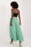 High-Waisted Viscose Pants with Wide Legs and Tie Belt