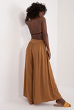 High-Waisted Viscose Wide-Leg Pants with Tie Belt