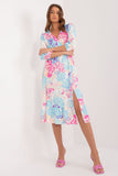 Colorful Ruffle Hem Midi Dress for Summer Fun