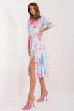 Colorful Ruffle Hem Midi Dress for Summer Fun