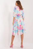 Colorful Ruffle Hem Midi Dress for Summer Fun