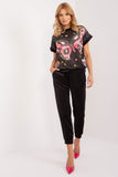 Casual Velour Blouse and Pants Set for Everyday Comfort