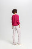 Minimalist Ribbed Knit Sweater with Heart Neckline