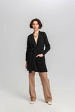 Long Sleeve Tie Belt Cardigan with Pockets and Ribbed Weave
