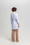 Ribbed Long Cardigan with Pockets and Tie Belt