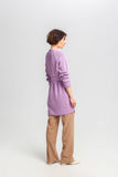 Long Sleeve Cardigan with Pockets and Tie Belt - Ribbed Weave