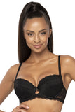 Lace Women's Push-Up Bra with Removable Padding & Charm