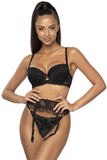 Lace Women's Push-Up Bra with Removable Padding & Charm