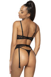 Lace Women's Push-Up Bra with Removable Padding & Charm