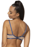 Elegant Lace & Mesh Push-Up Bra with Removable Inserts