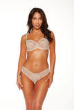 Ethereal Beige Embroidered Bra for Deeper Necklines