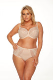 Ethereal Beige Embroidered Bra for Deeper Necklines