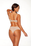 Ethereal Beige Embroidered Bra for Deeper Necklines
