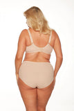Ethereal Beige Embroidered Bra for Deeper Necklines
