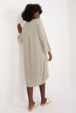 Everyday Oversized V-Neck Dress with Hidden Pockets