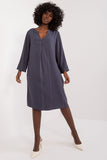 Elegant V-Neck Everyday Dress with Pockets
