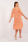 Everyday Comfort Dress with Elegant Print and V-Neckline