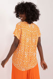 Vibrant Everyday Blouse with V-Neck and Short Sleeves