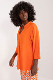 Elegant V-Neck Daily Blouse with 3/4 Sleeves