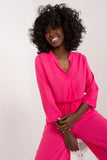 Elegant V-Neck Daily Blouse with 3/4 Sleeves