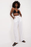 Everyday High-Waist Muslin Cotton Pants with Pockets