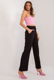 Comfortable High-Waist Daily Fabric Pants with Pockets