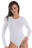 Classic Women's Long Sleeve Viscose Body - White & Black Set