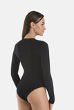 Classic Women's Long Sleeve Viscose Body - White & Black Set