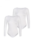 Classic Long Sleeve Women's Bodysuit - 2 Pack