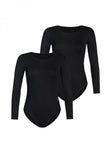 Classic Long Sleeve Women's Bodysuit - 2 Pack