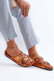 Glamorous Eco-Leather Flip Flops with Crystal Accents