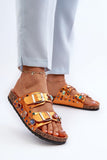Glamorous Eco-Leather Flip Flops with Crystal Accents
