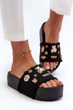 Chunky Platform Women's Sandals with Cute Badges