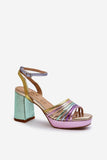 Elegant Stiletto Heel Sandals with Adjustable Straps