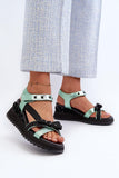 Chic Platform Wedge Sandals with Velcro and Bow Detail