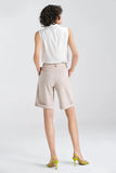 Elegant Relaxed Fit Mid-Rise Cuffed Shorts for Summer