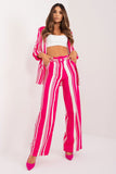Elegant Wide-Leg Trousers with Zip and Button Closure
