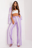 Elegant Wide Leg Striped Pants for Women