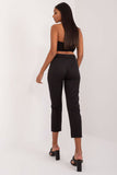 Elegant High-Waisted Chino Trousers with Pockets
