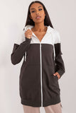 Sporty Women's Casual Sweatshirt with Hood and Pockets