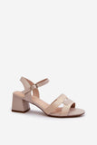 Elegant Eco-Leather Sandals with Adjustable Strap for Summer
