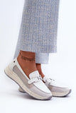Elegant Breathable Moccasins with Decorative Buckle and Wedge